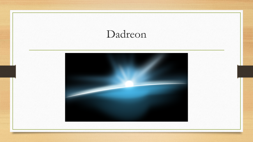 Word of Dadreon Slide